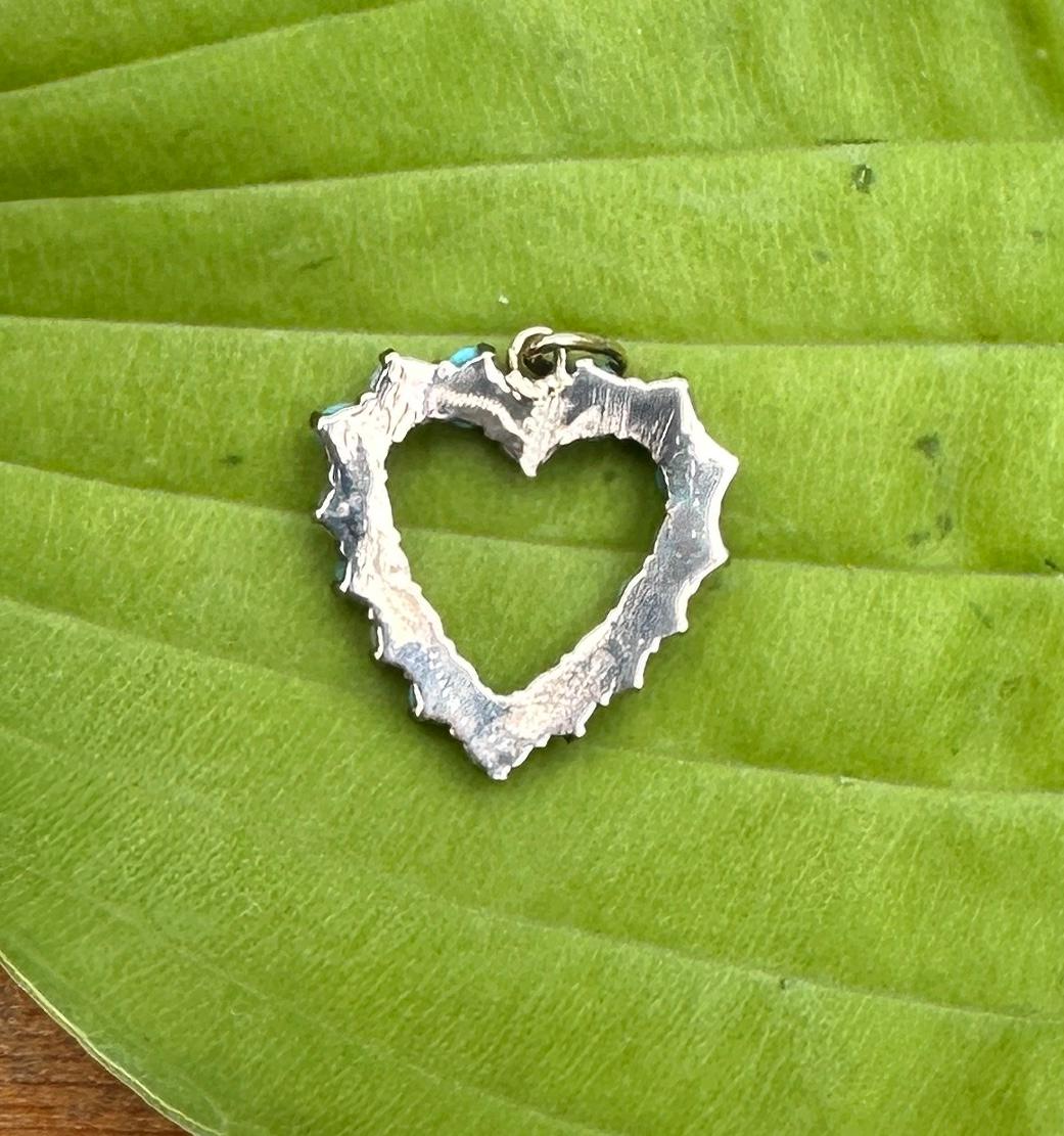 Donna Collana vittoriana con ciondolo a forma di cuore di perla turchese Charme Antiques in oro Lavaliere in vendita