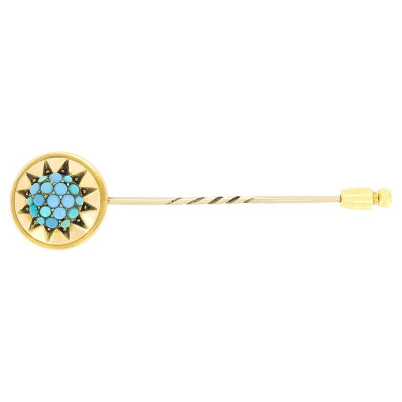 Victorian turquoise pin brooch, c.1900s