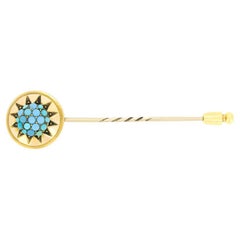 Victorian turquoise pin brooch, c.1900s