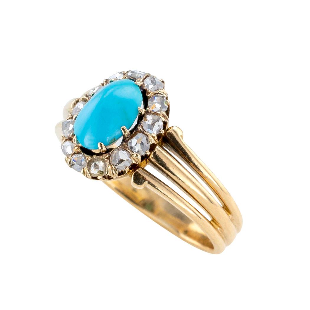 Victorian turquoise, rose-cut diamonds, and yellow gold ring circa 1890.

We are here to connect you with beautiful and affordable estate and vintage jewelry.

Clear and concise information you want to know is listed below.  Contact us right away if