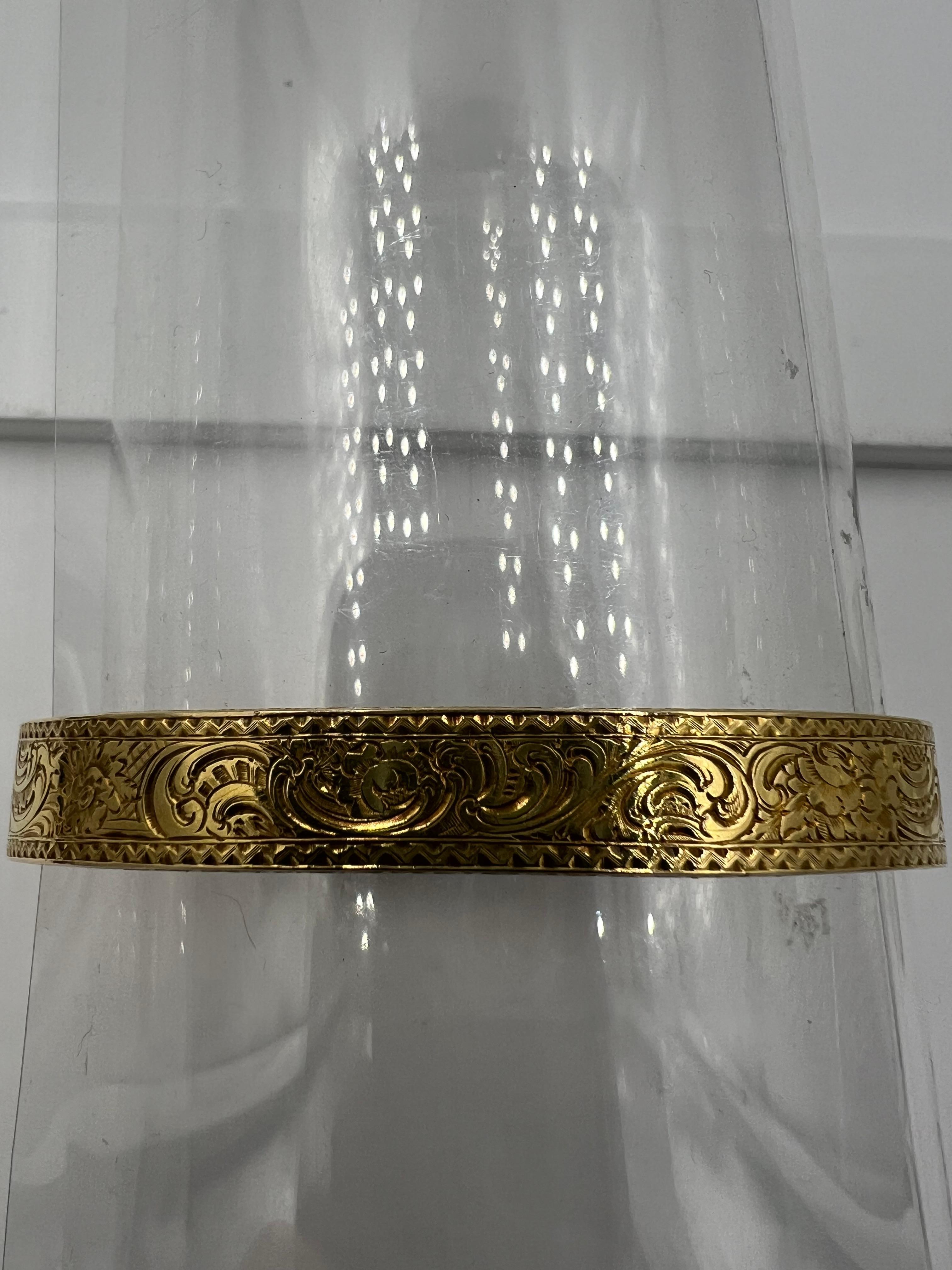 Victorian Turquoise Yellow Gold Bangle Bracelet For Sale 5