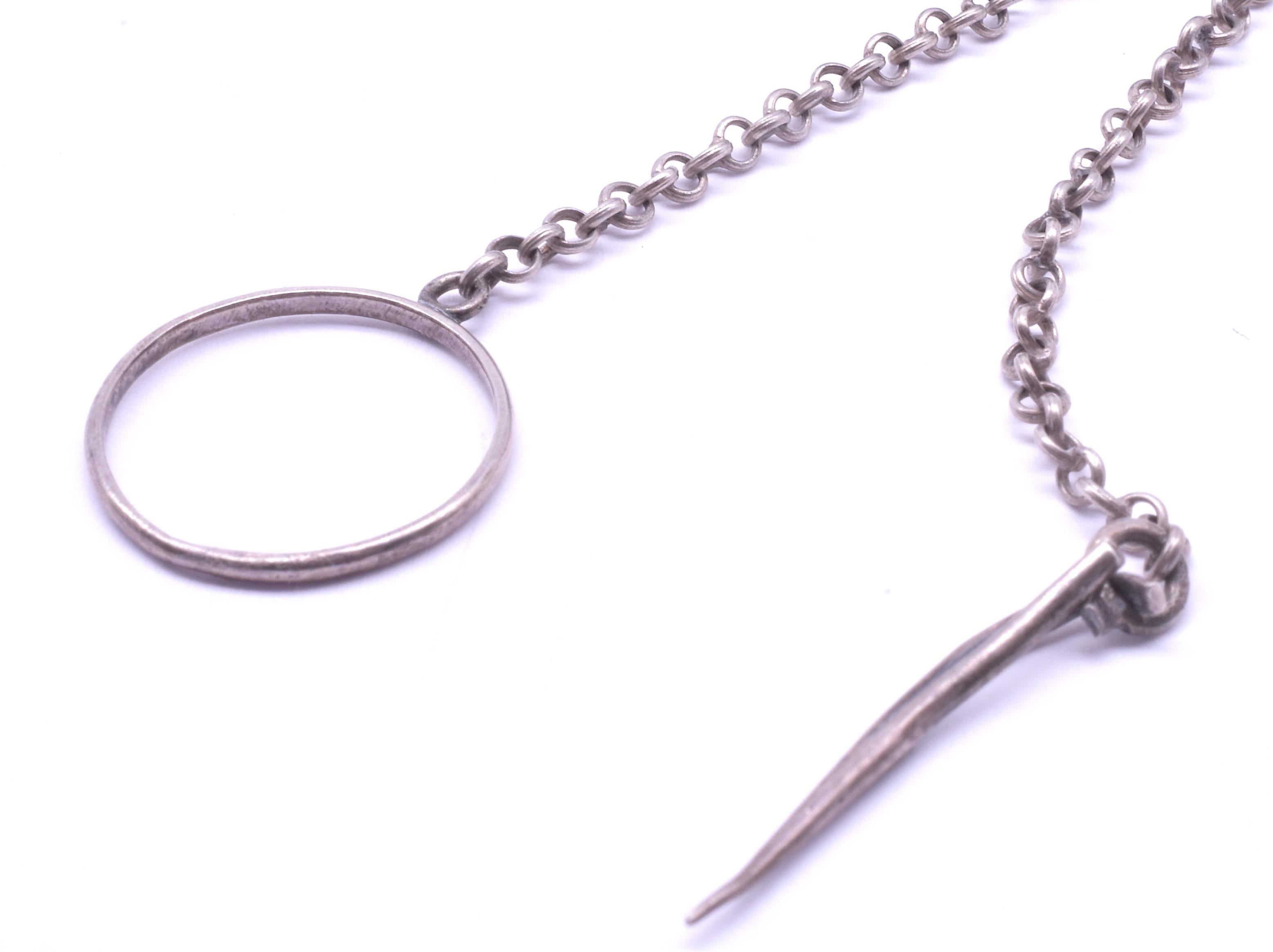 Victorian Tussie-Mussie Sterling Poesy Holder, C1860 1