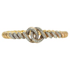Viktorianisches Armband aus gedrehtem Gold und Diamanten
