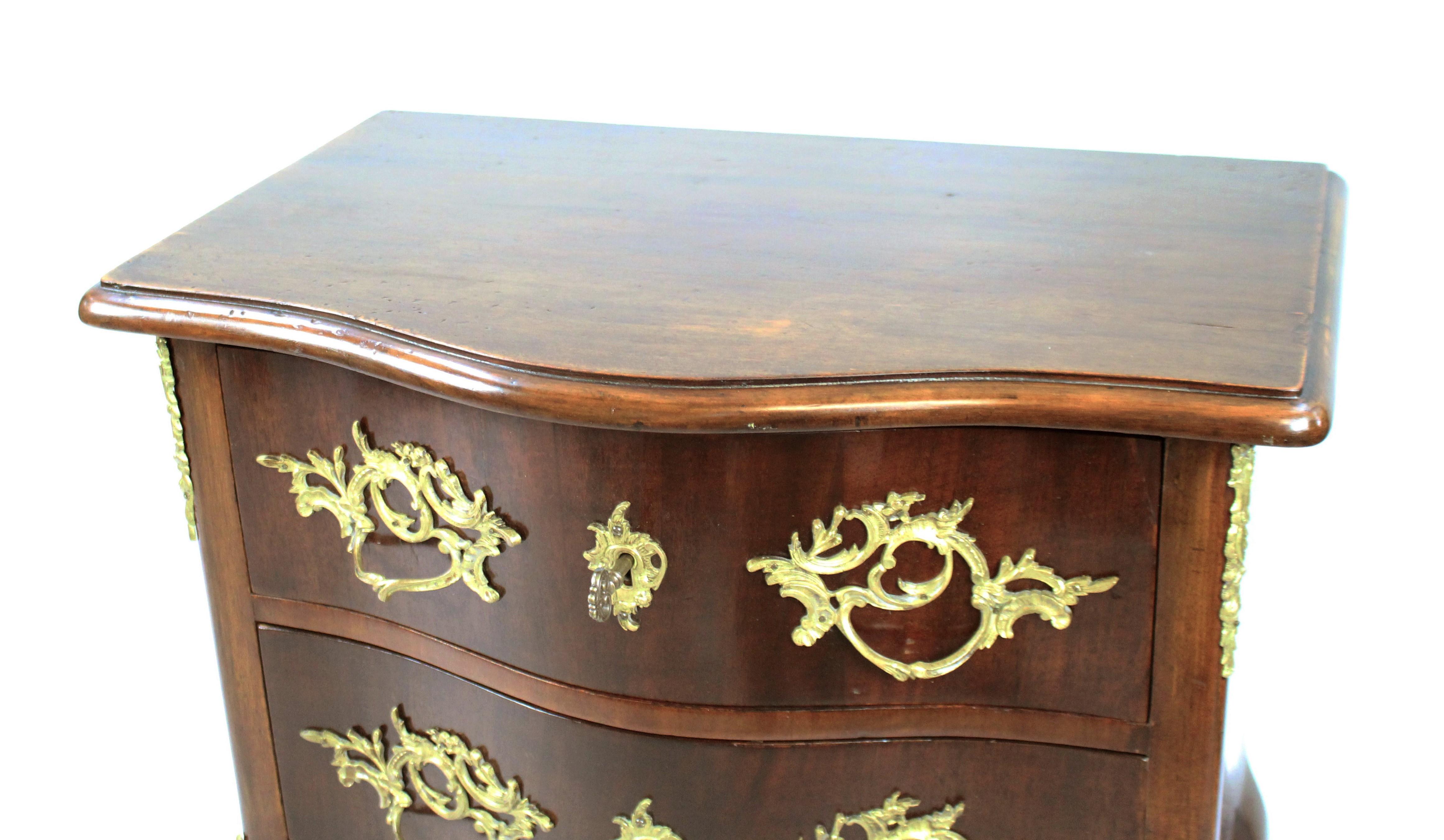 European Victorian Two Drawer Mahogany Chest of Drawers
