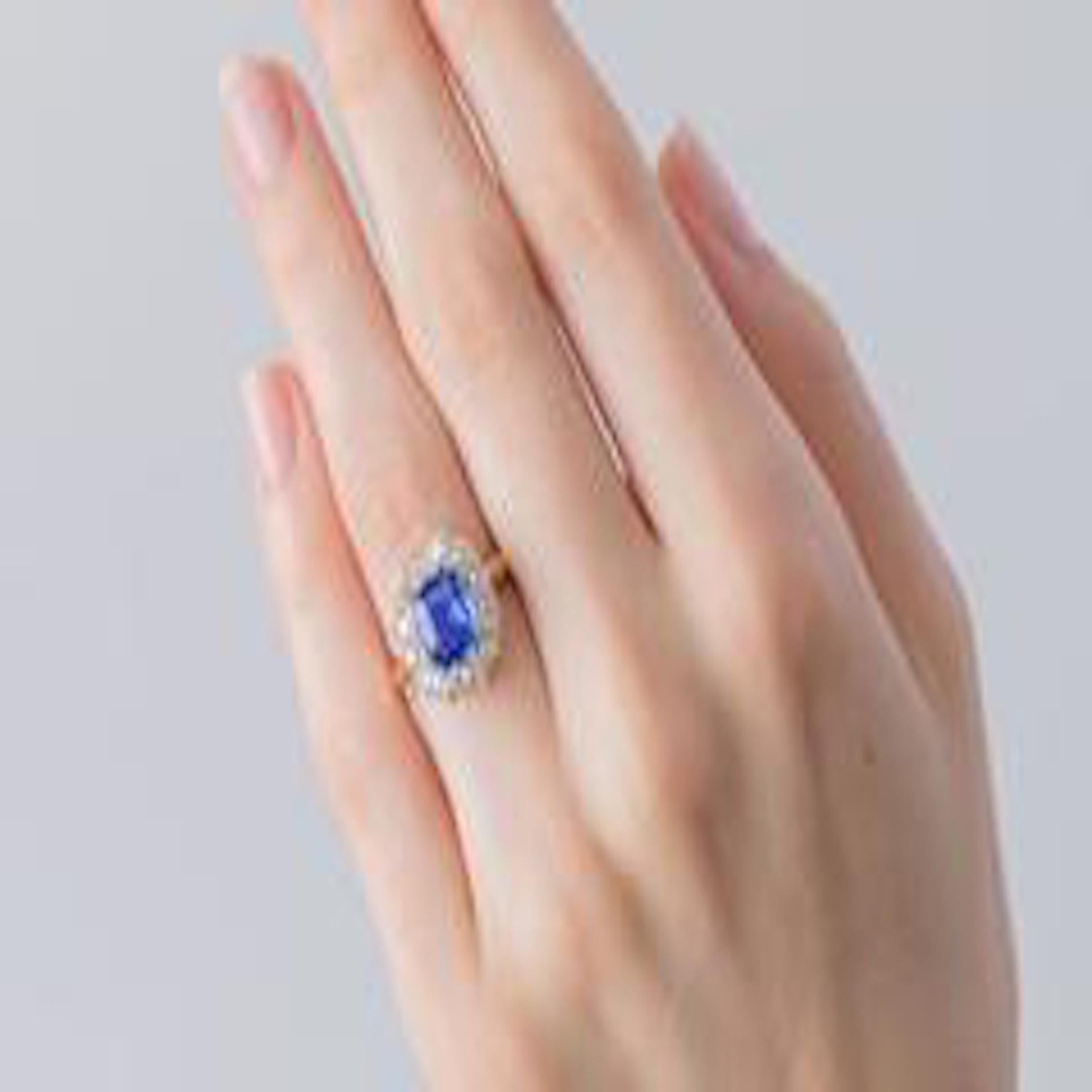 Women's Victorian Unheated Ceylon Sapphire and Diamond Ring For Sale