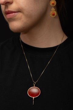 Victorian Unusually Large 18kt Carnelian Watch Key