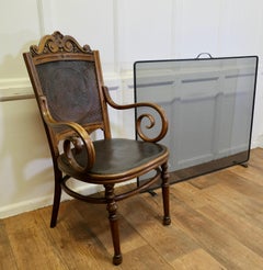 Victorian Upholstered Bentwood Salon or Desk Chair This is a charming piece