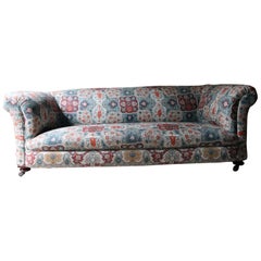 Victorian Upholstered Chesterfield Sofa Attributed to James Shoolbred circa 1890