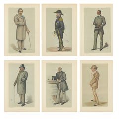 Viktorianische Vanity Fair Karikaturen, Empire 
Service, Sechser-Set, 1880er Jahre