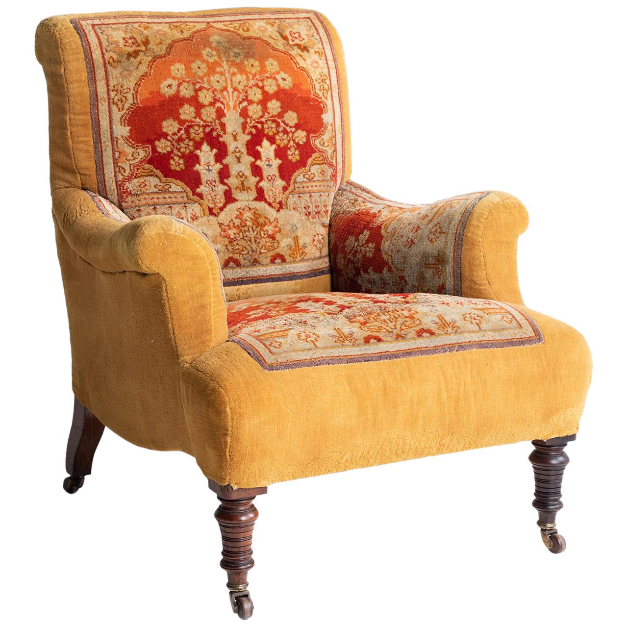 Victorian Velvet Carpet Chair