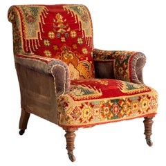 Victorian Velvet Carpet Chair