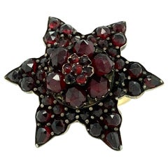 Victorian Vermeil Garnet Cluster Ring