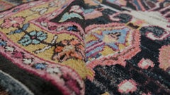 Victorian Vibrant Floral Multi-Colored Wool Rug 6'1''x9'