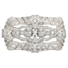 Victorian Vintage Diamond Brooch Platinum Brooch Pin circa early 1900's art deco
