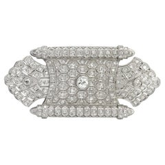 Victorian Vintage Diamond Brooch Platinum Brooch Pin circa early 1900's