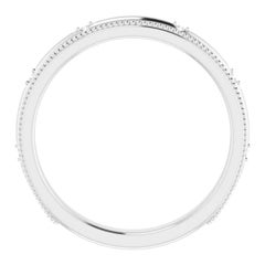 Victorian Vintage Style Diamond Wedding Anniversary Ring 18 Karat White Gold