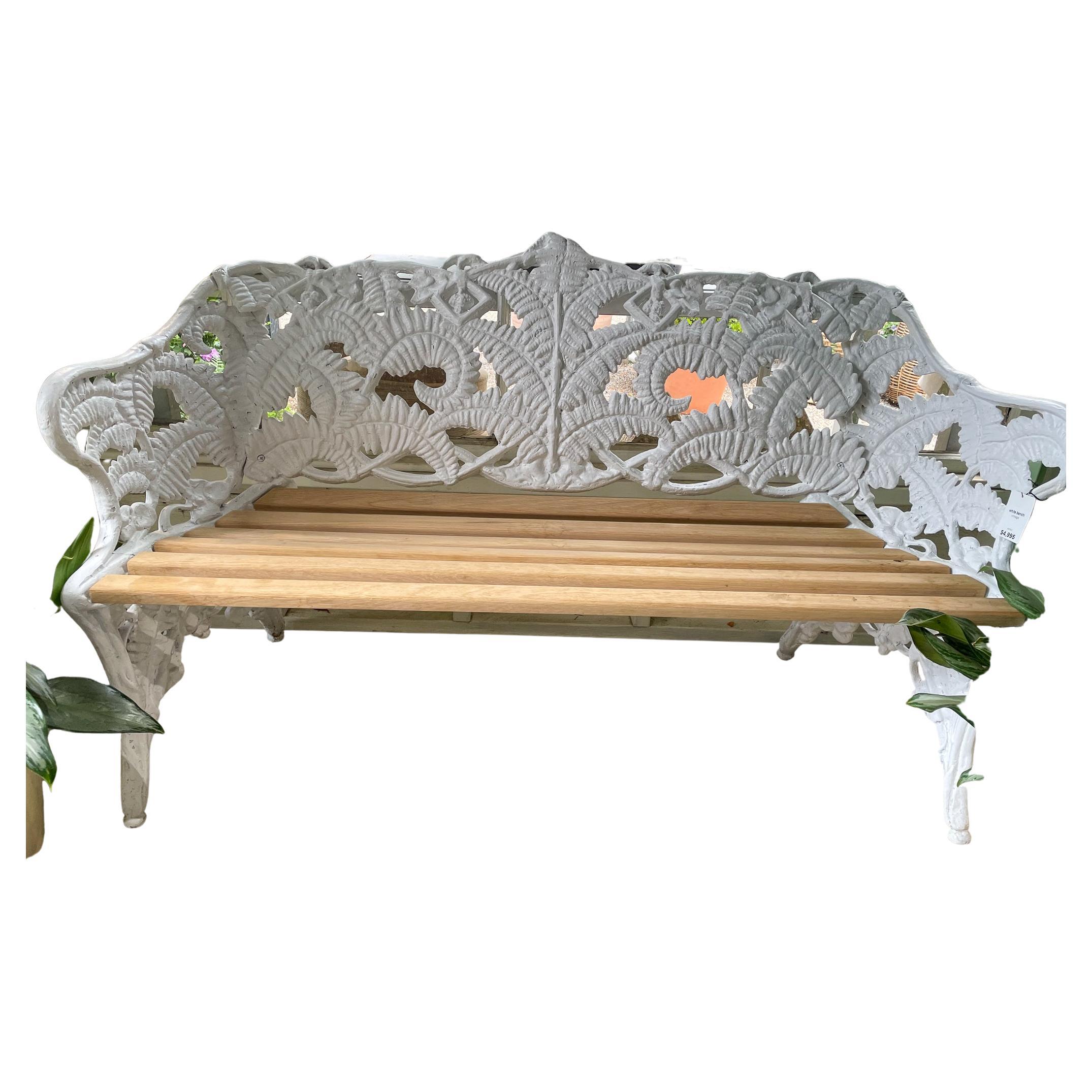 Banc blanc vintage victorien en vente