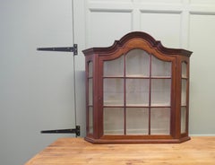Victorian Wall Hanging Arch Top Astral Glazed Display Cabinet
