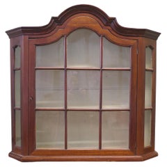 Victorian Wall Hanging Arch Top Astral Glazed Display Cabinet