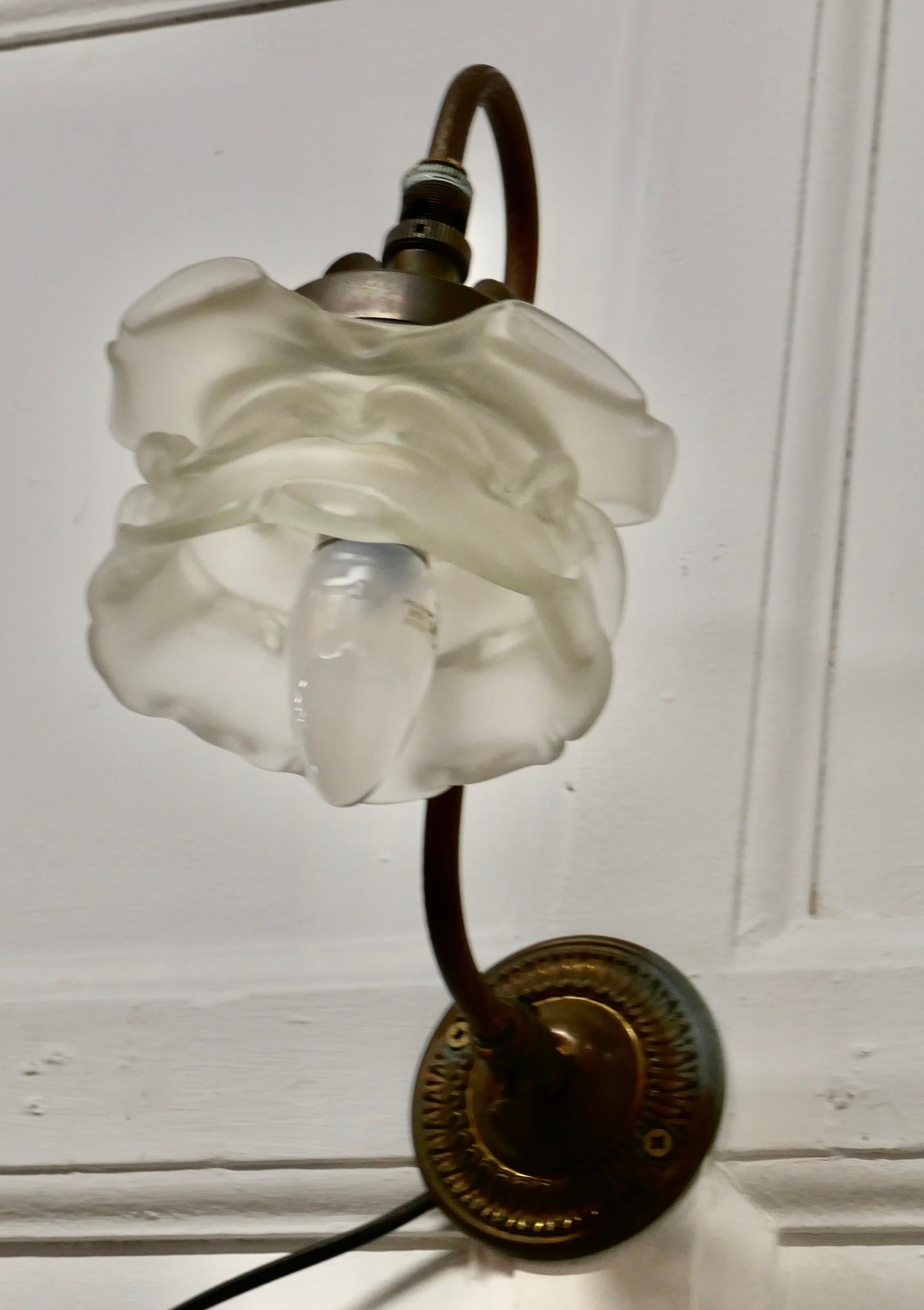 Victorian Wall Light with Flower Shade 1
