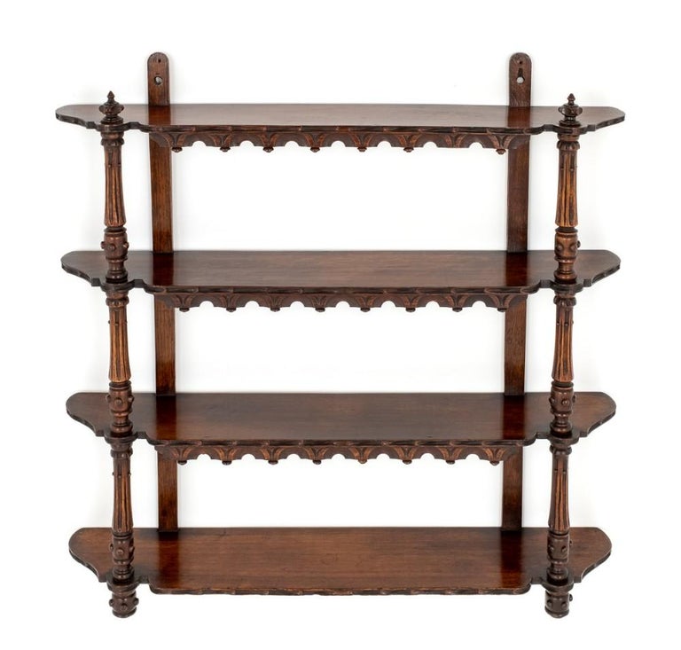 Victorian Wall Shelf Mahogany Wall Rack, 1870 For Sale at 1stDibs
