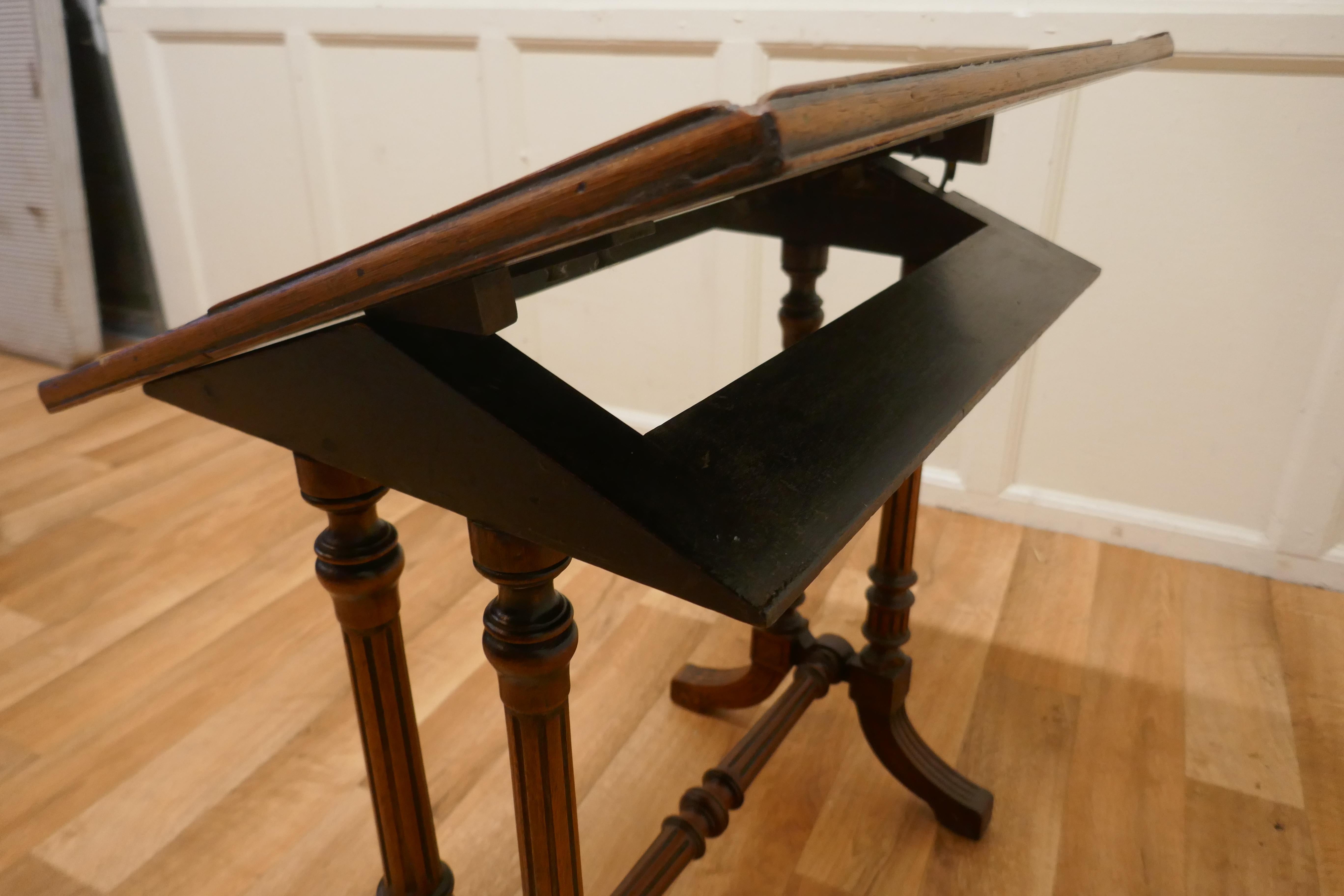 Victorian Walnut Adjustable Reading Stand  For Sale 1