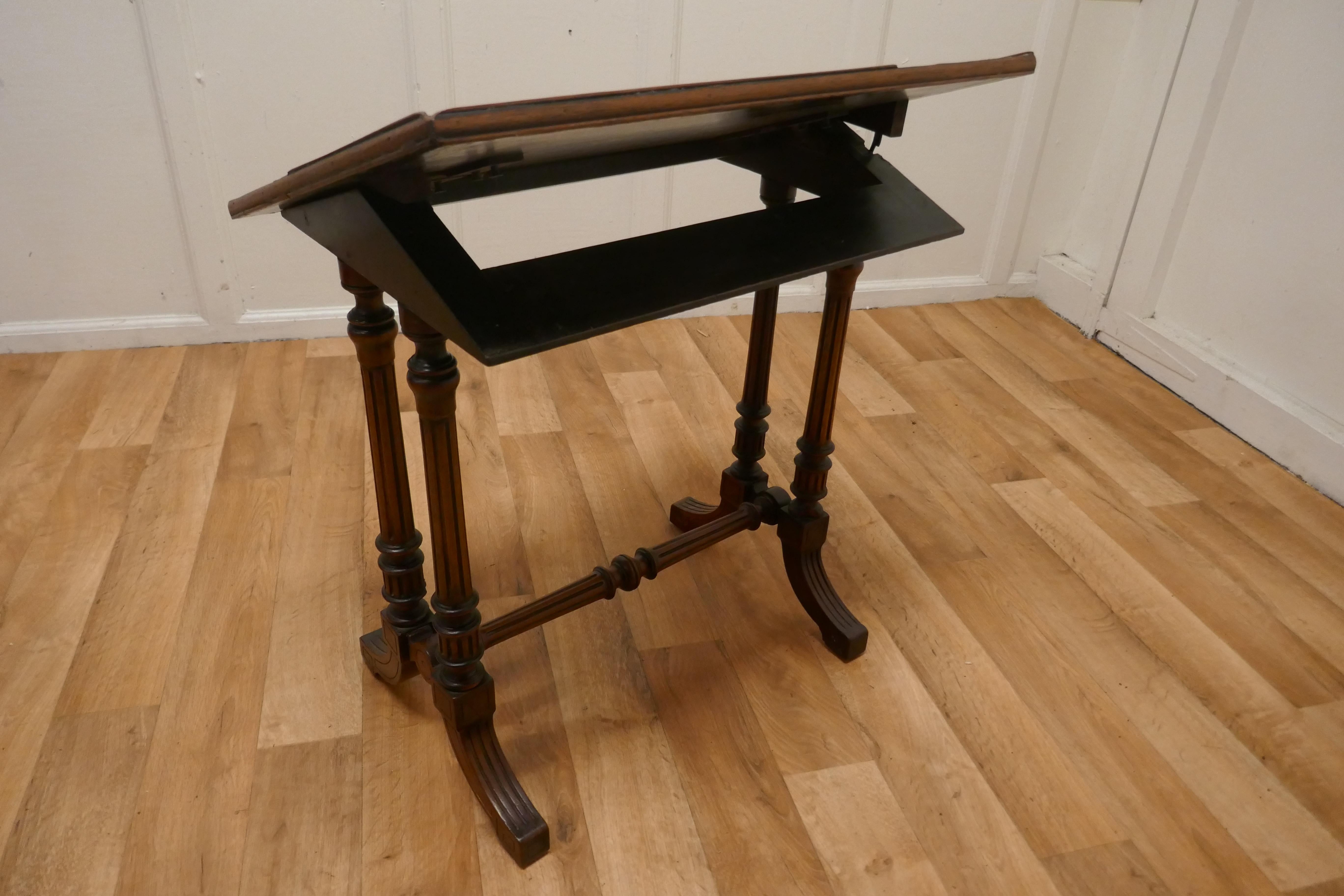 Victorian Walnut Adjustable Reading Stand  For Sale 2