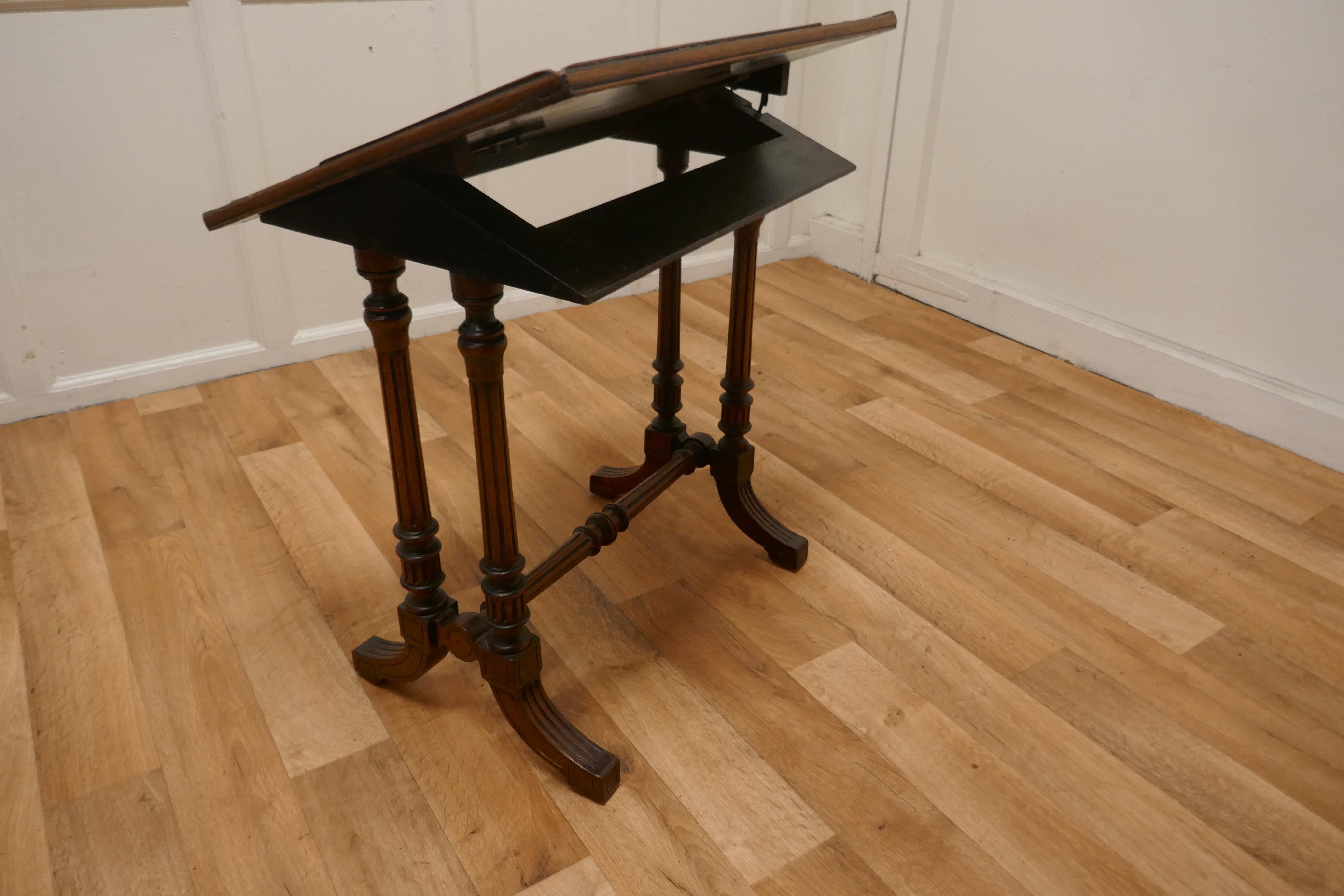 Victorian Walnut Adjustable Reading Stand  For Sale 3