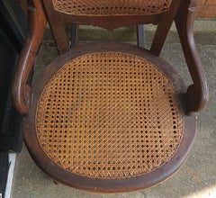 Victorian Walnut and Cane Rocking Chair