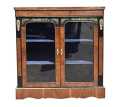 Victorian Walnut and Ebonised Pier Cabinet