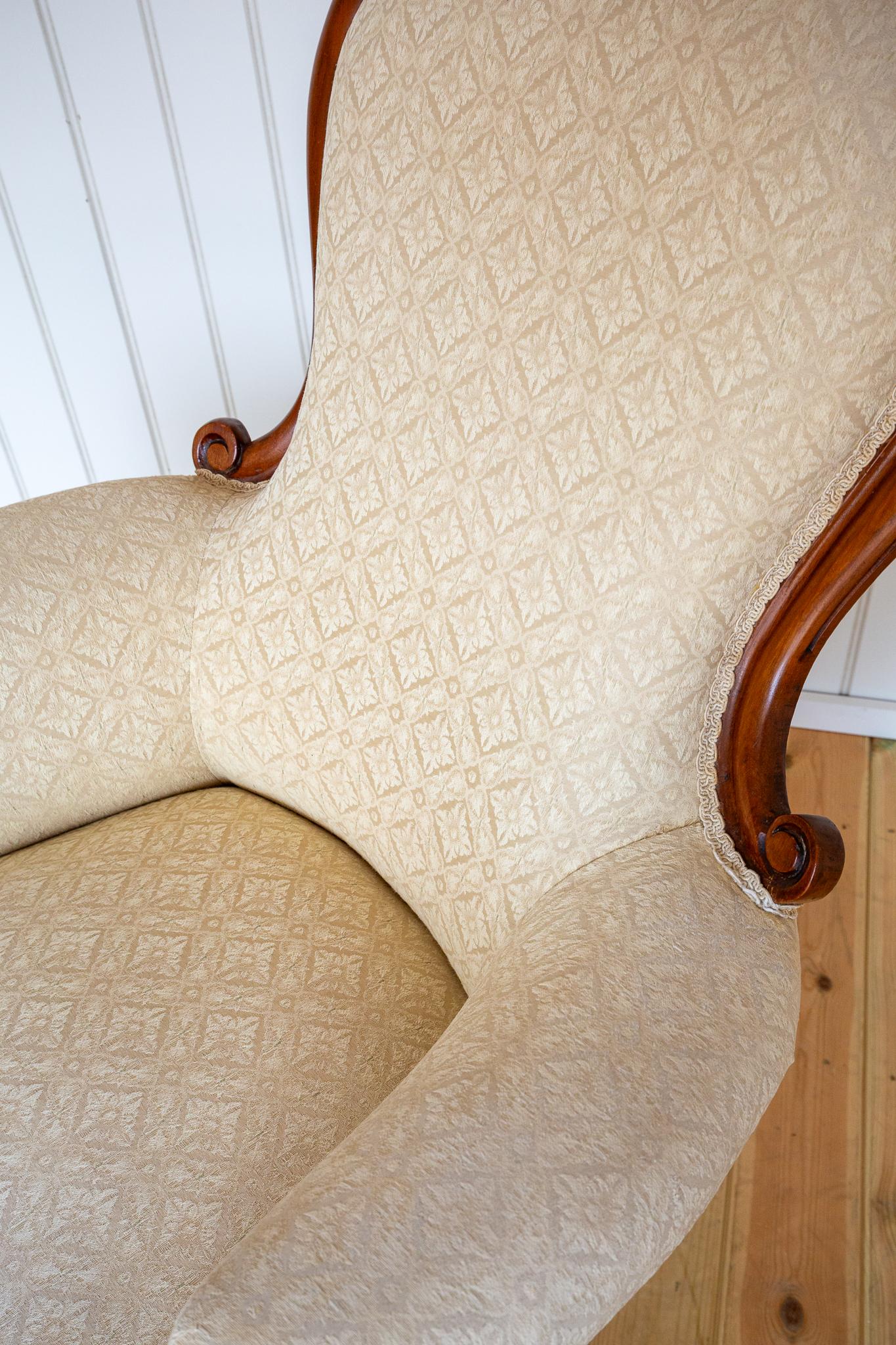 Viktorianischen Nussbaum Sessel Feine Landhaus Salon Salon Show Frame Löffel zurück im Angebot 2