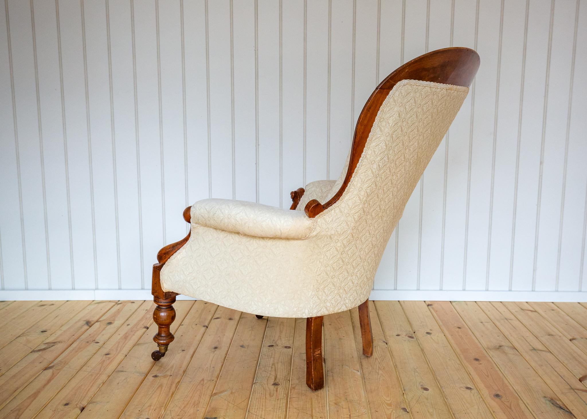 Viktorianischen Nussbaum Sessel Feine Landhaus Salon Salon Show Frame Löffel zurück im Angebot 5