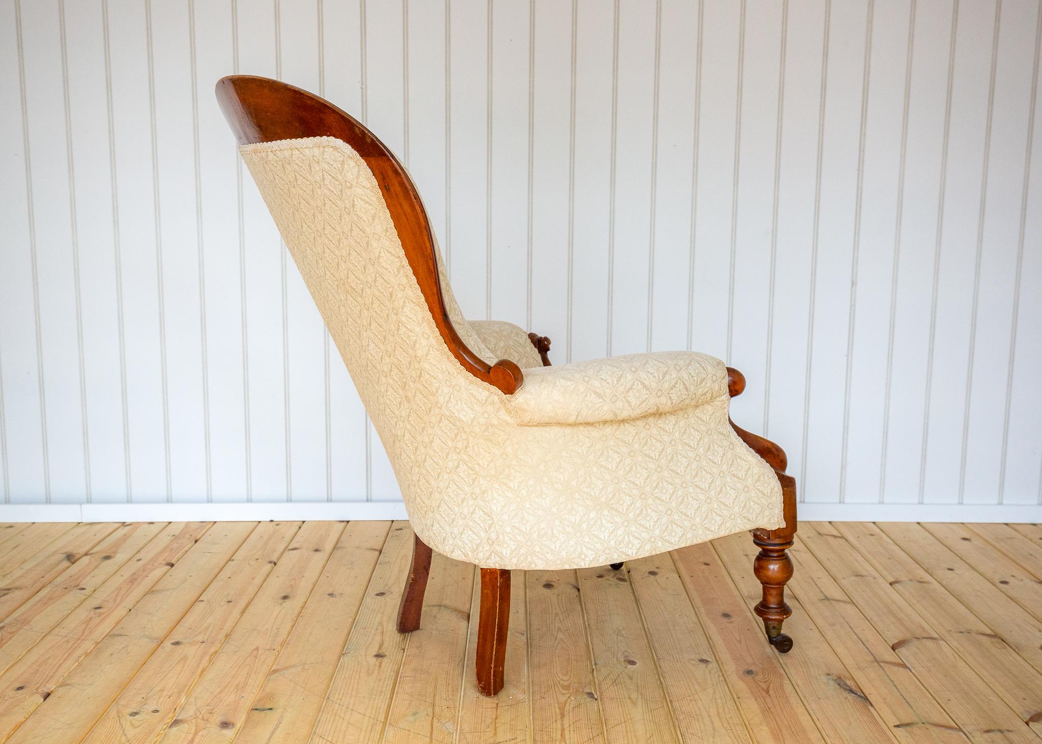 Viktorianischen Nussbaum Sessel Feine Landhaus Salon Salon Show Frame Löffel zurück im Angebot 6