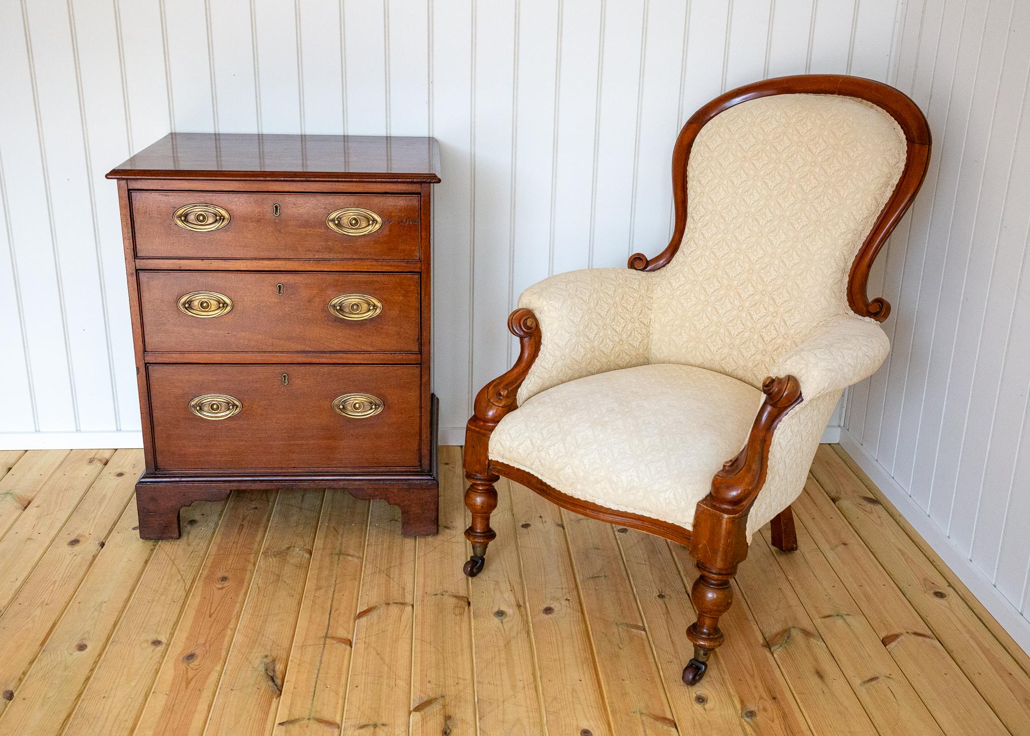 Viktorianischen Nussbaum Sessel Feine Landhaus Salon Salon Show Frame Löffel zurück im Angebot 8