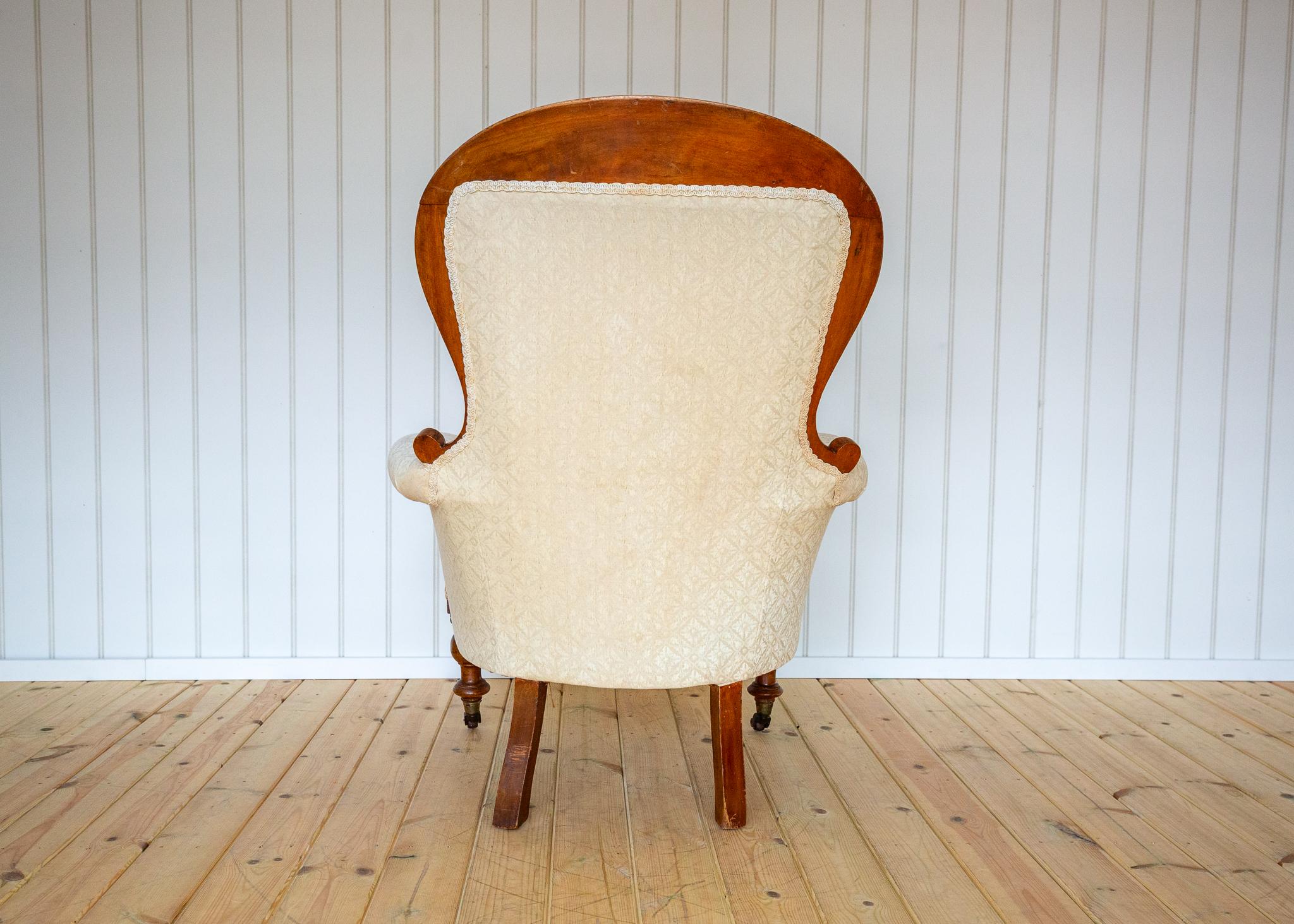 Viktorianischen Nussbaum Sessel Feine Landhaus Salon Salon Show Frame Löffel zurück im Angebot 9