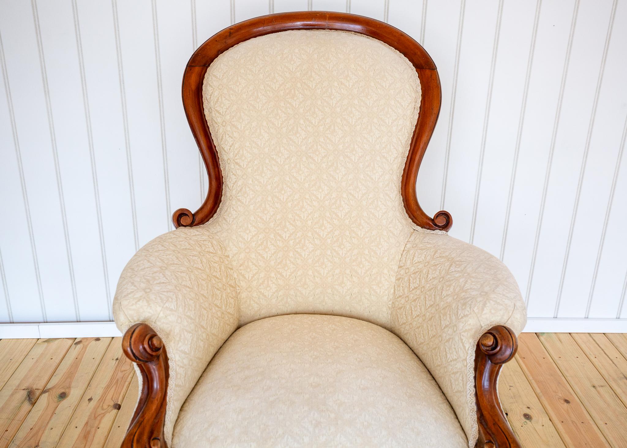 Viktorianischen Nussbaum Sessel Feine Landhaus Salon Salon Show Frame Löffel zurück im Angebot 10