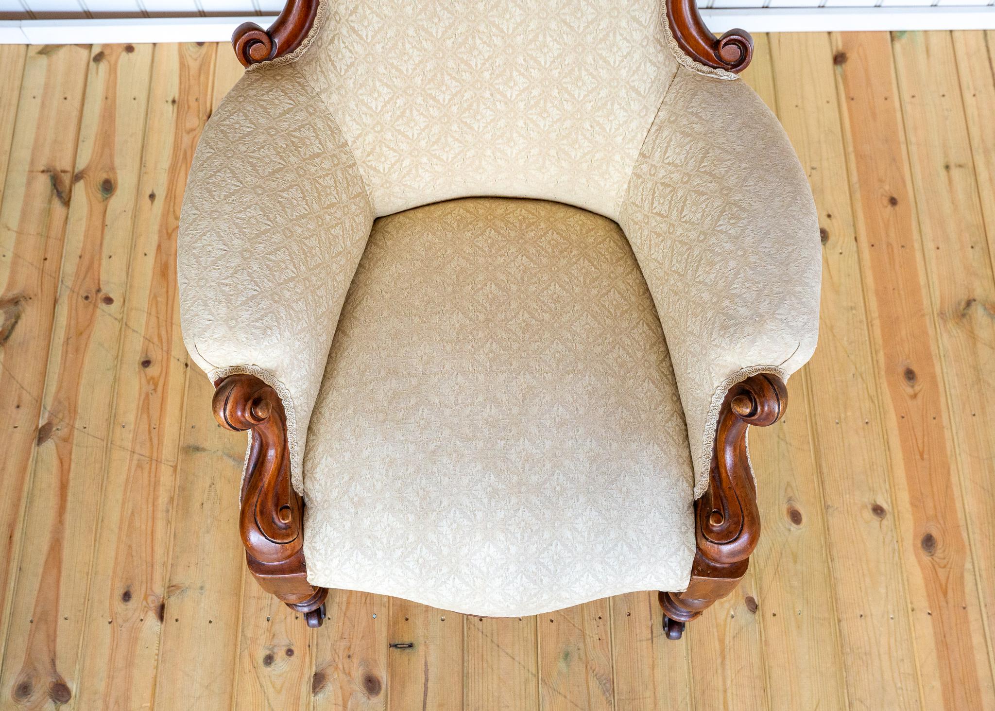 Viktorianischen Nussbaum Sessel Feine Landhaus Salon Salon Show Frame Löffel zurück im Angebot 11