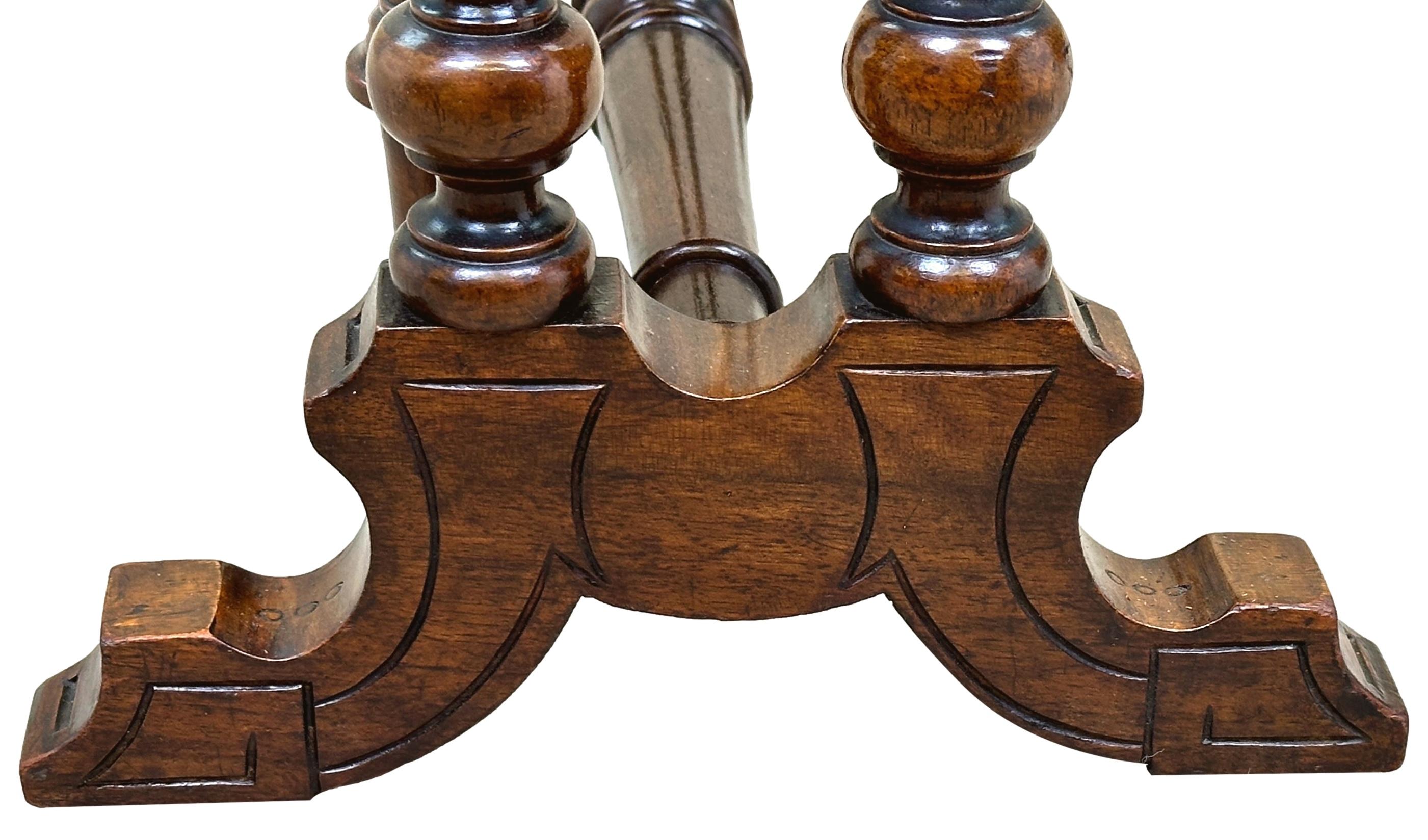 English Victorian Walnut Baby Sutherland Table For Sale