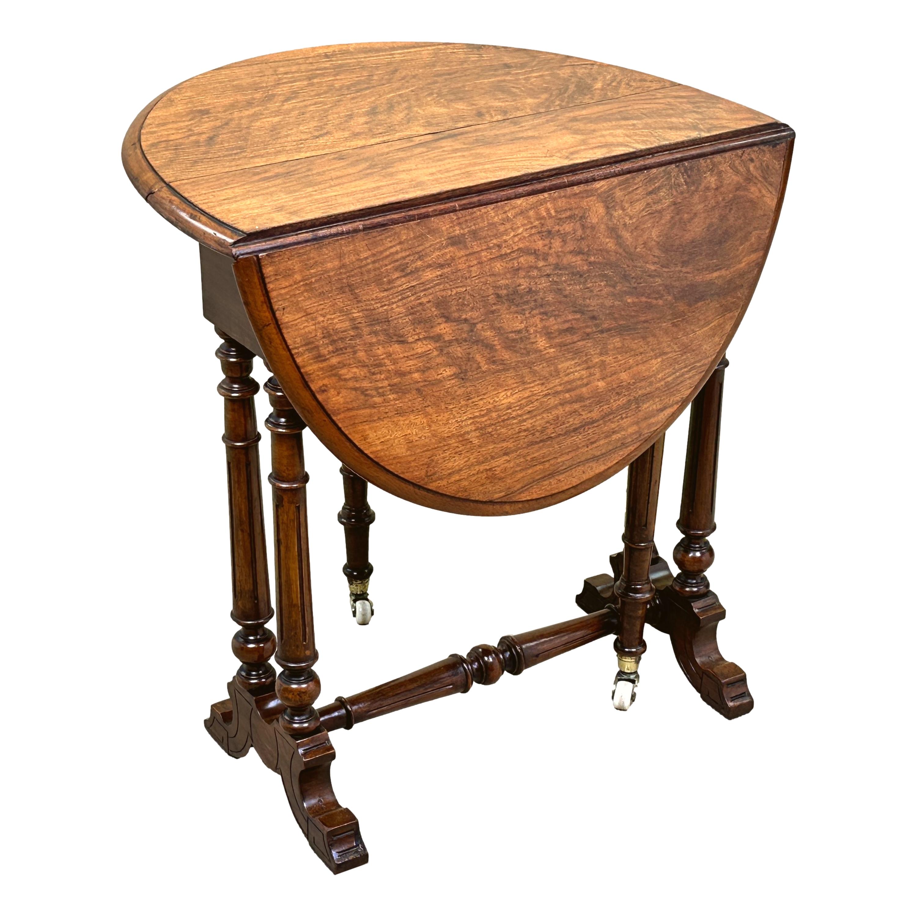 Victorian Walnut Baby Sutherland Table For Sale 2