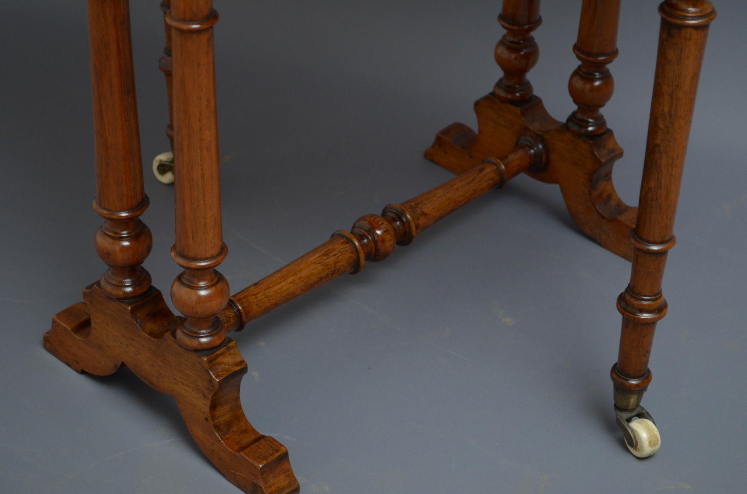 Victorian Walnut Baby Sutherland Table For Sale 2