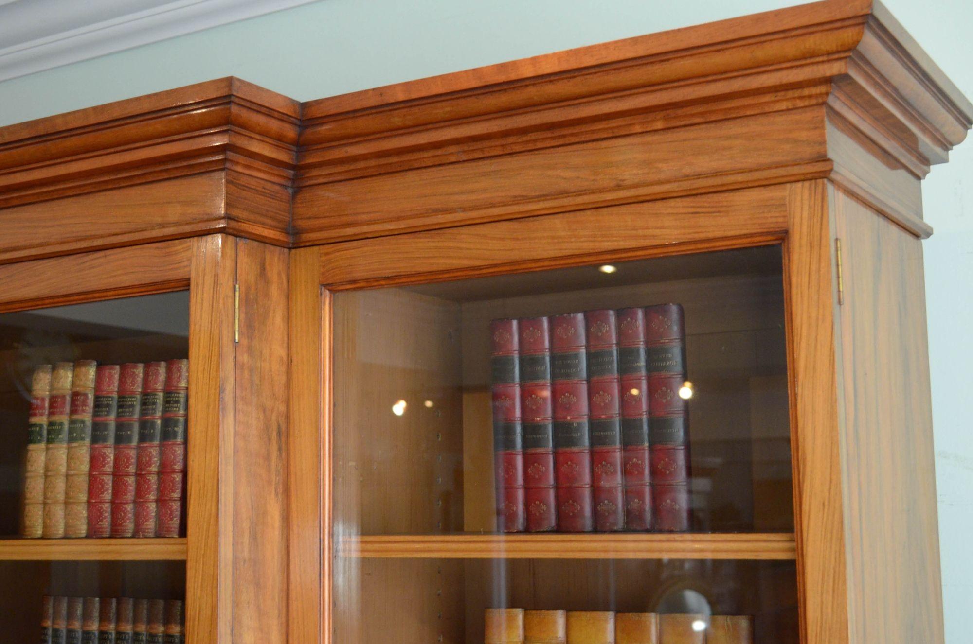 Victorian Walnut Bookcase For Sale 1