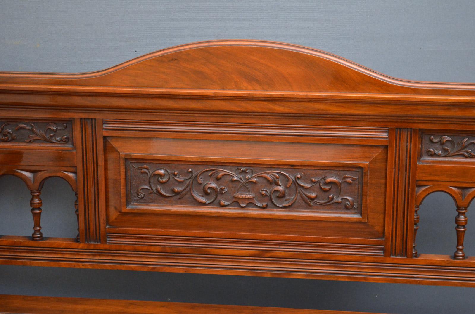 English Victorian Walnut Box Settle