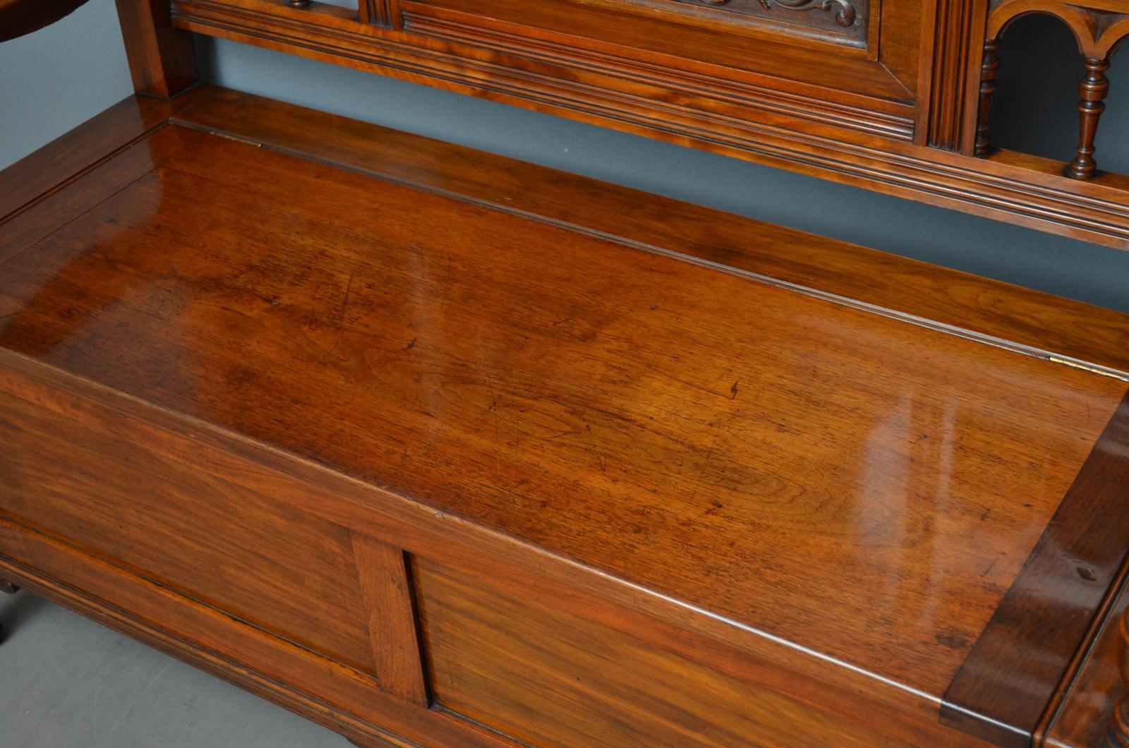 Victorian Walnut Box Settle 2