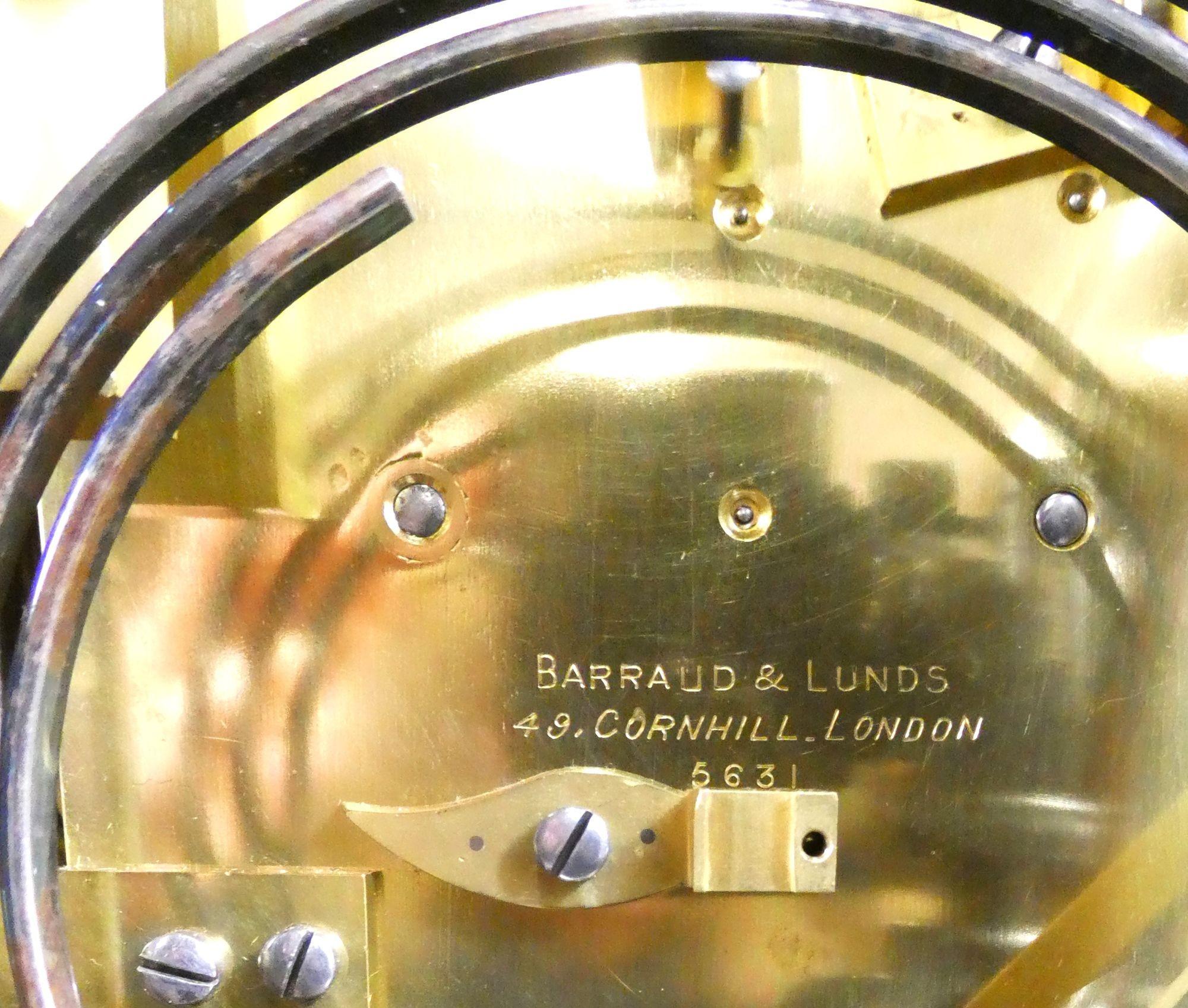 Victorian Walnut Bracket Clock by Barraud & Lund, London For Sale 3