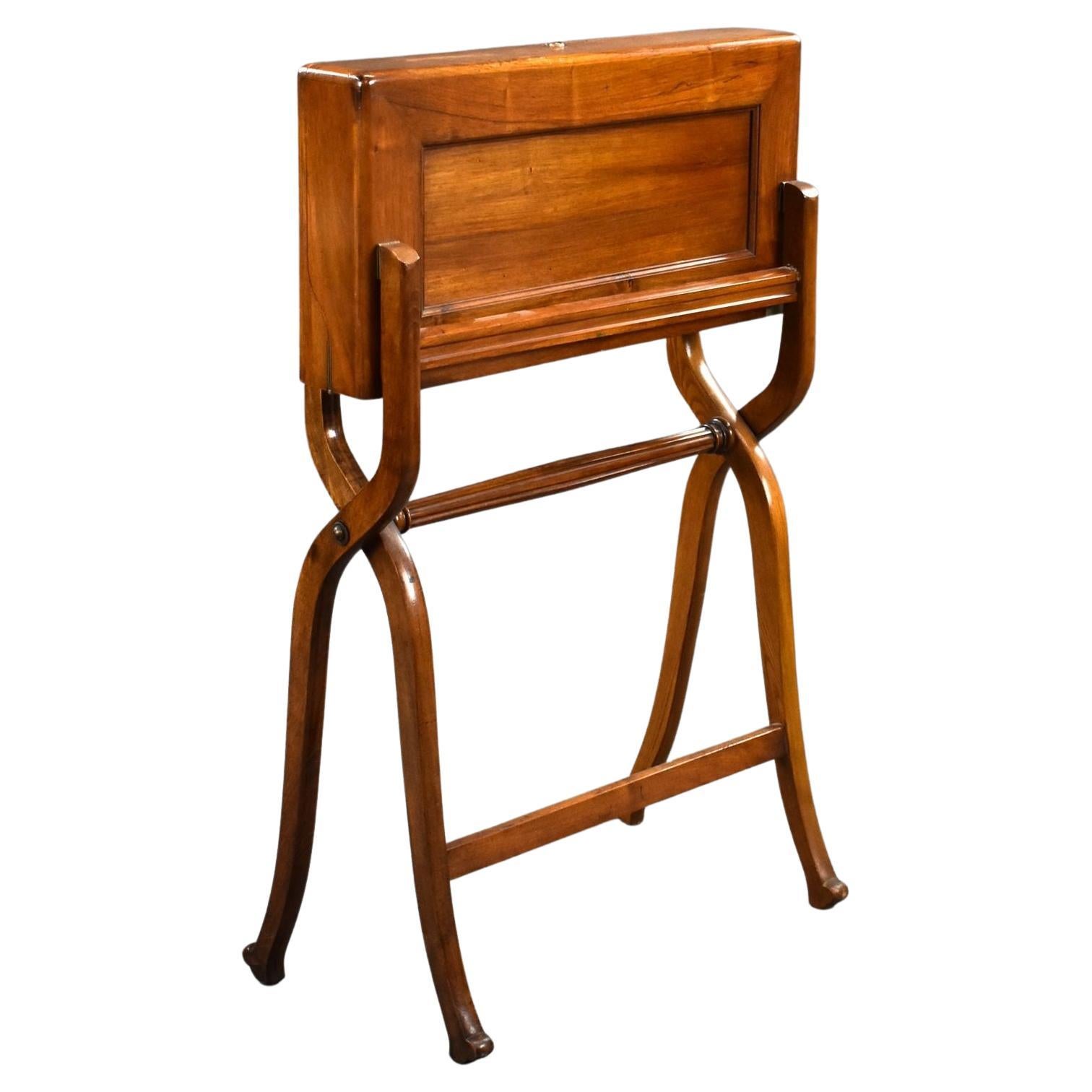 Victorian Walnut Campaign Travelling Desk For Sale