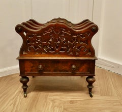 Victorian Walnut Canterbury Magazine Stand  This is a very pretty little piece