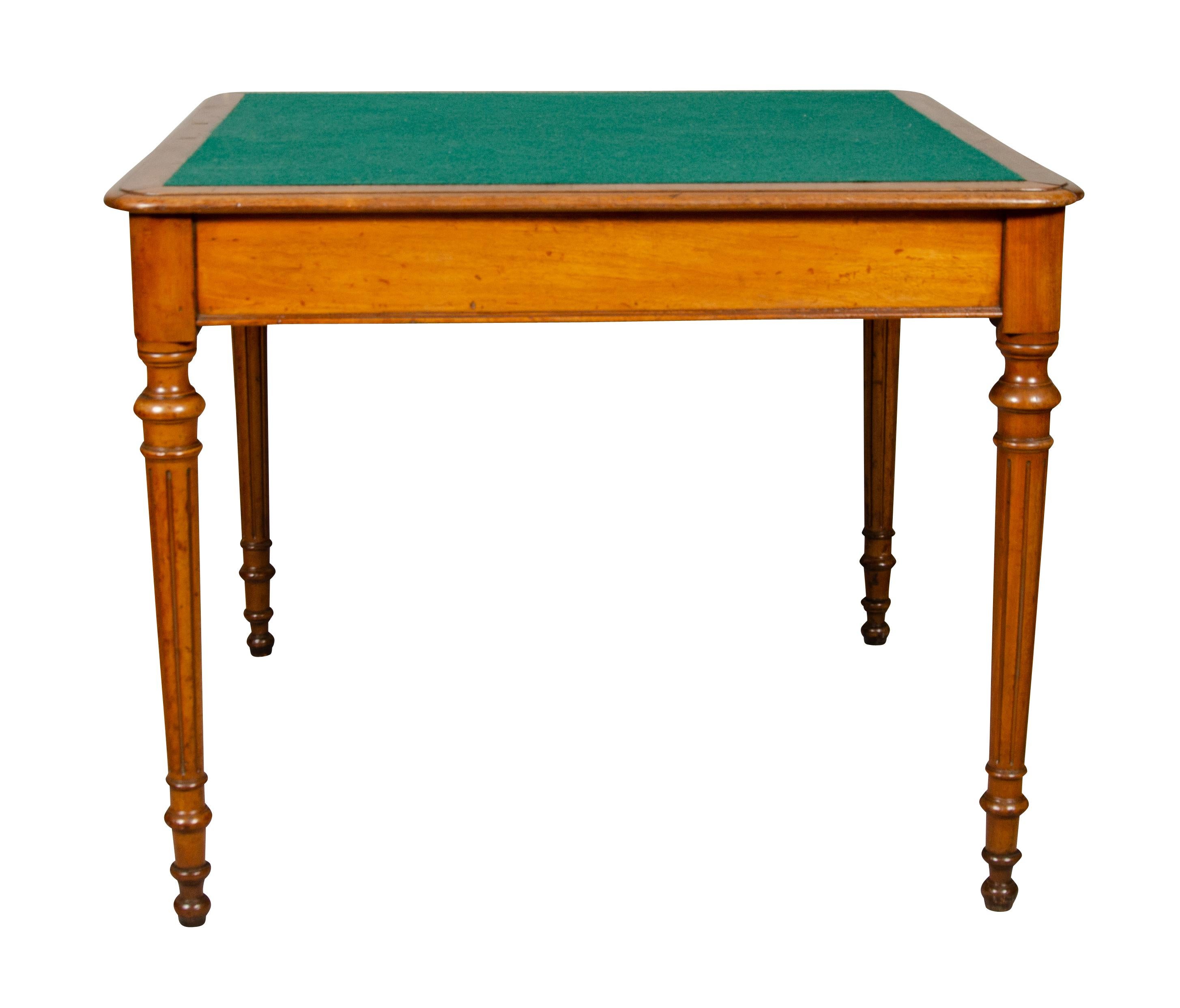 Victorian Walnut Card Table 1