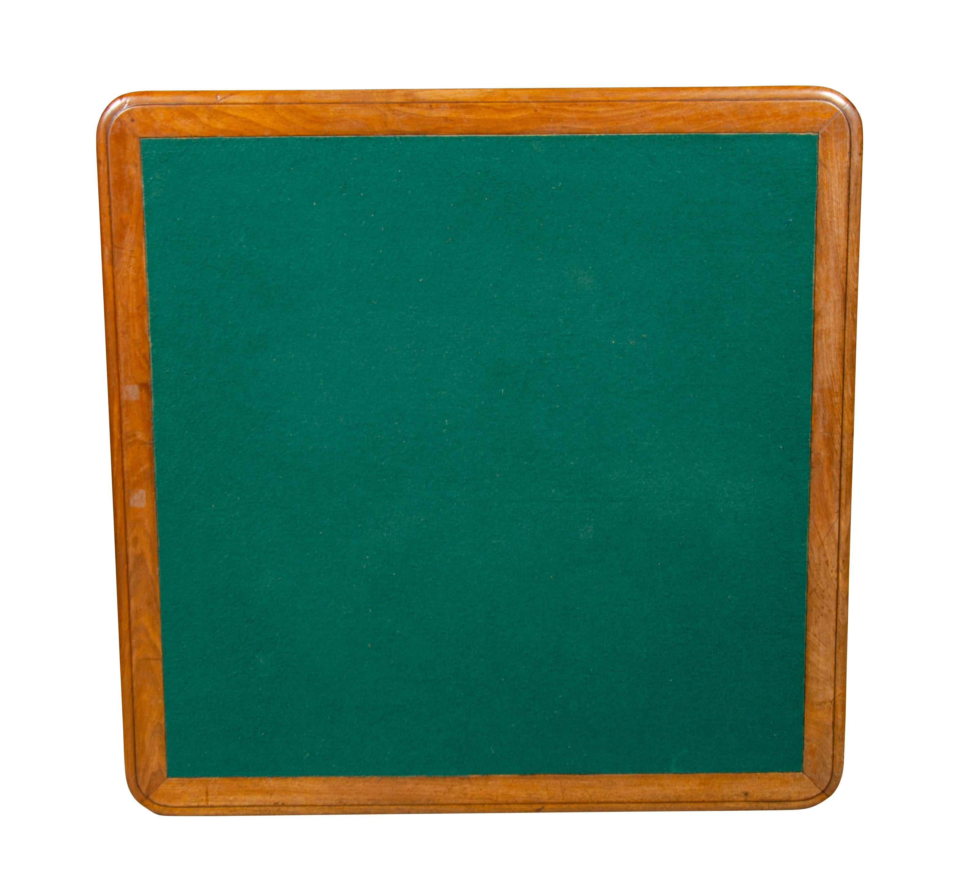 Victorian Walnut Card Table 6