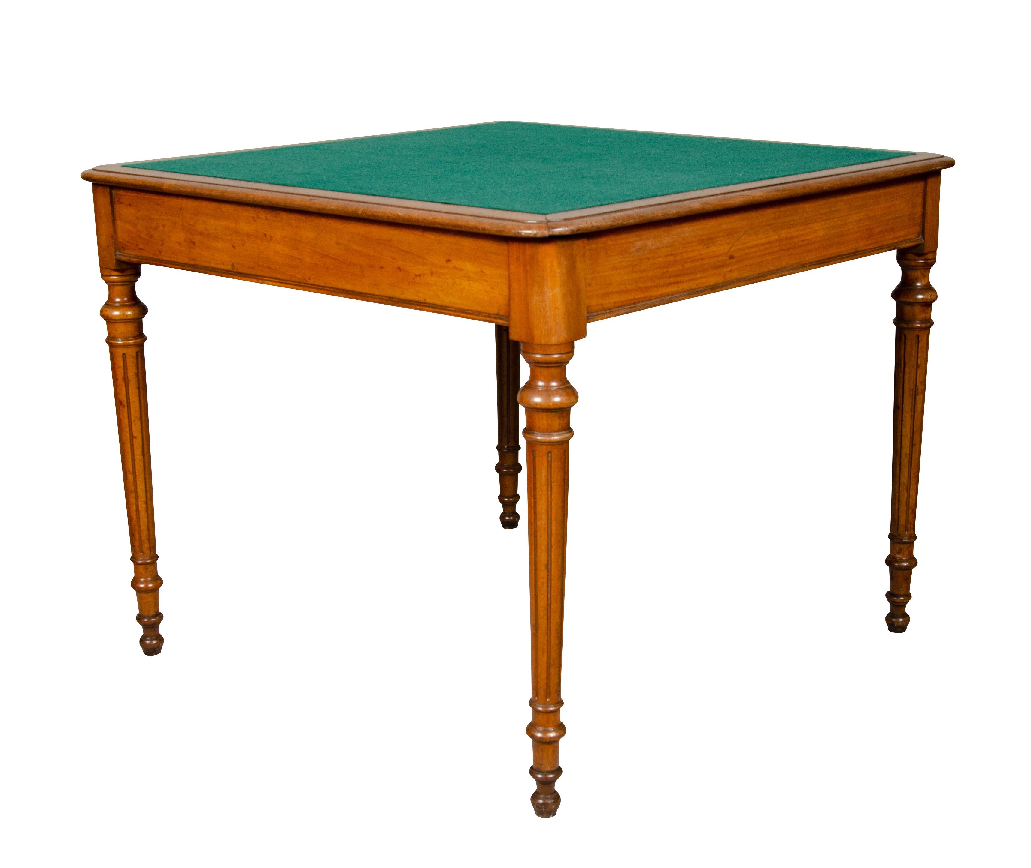 American Victorian Walnut Card Table