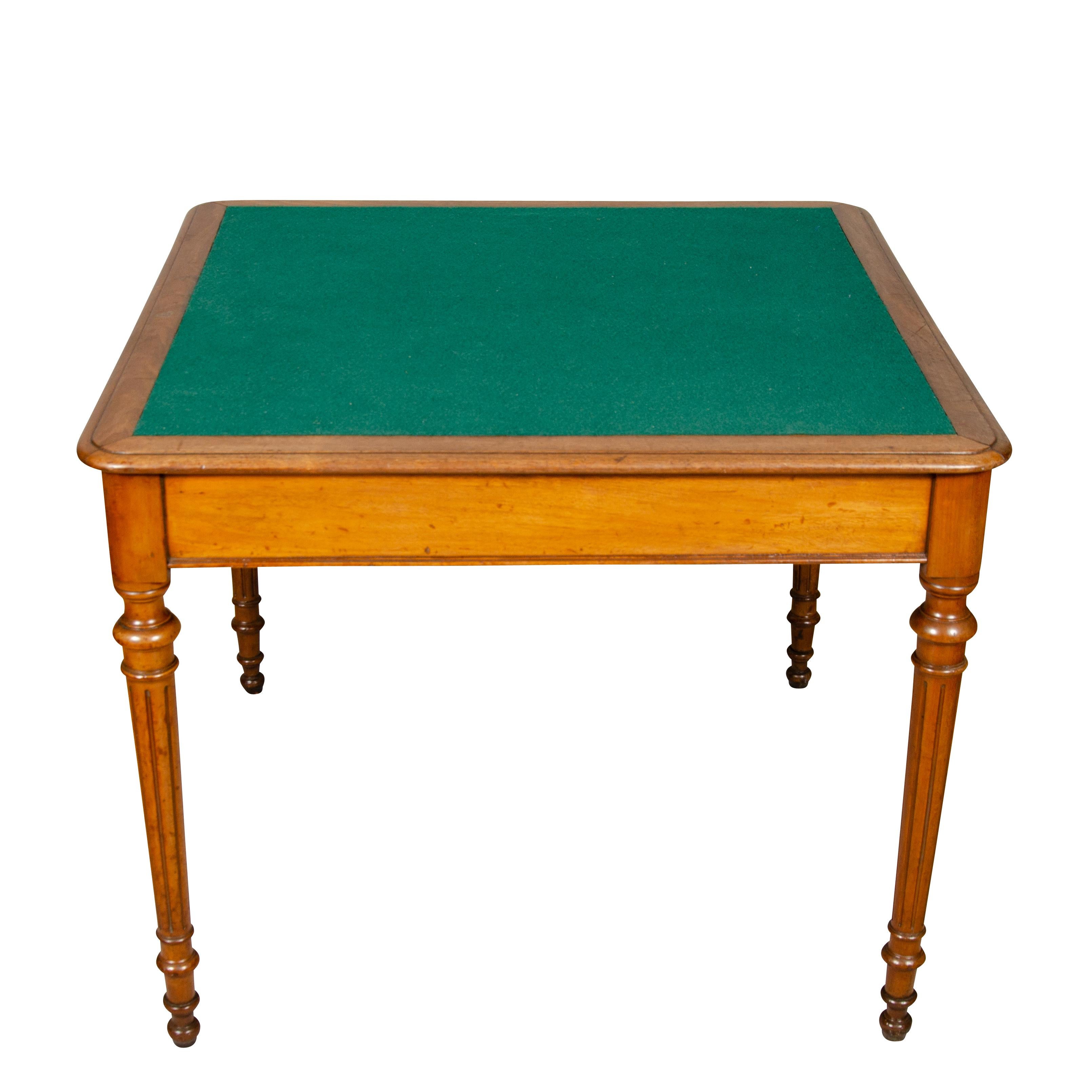 19th Century Victorian Walnut Card Table